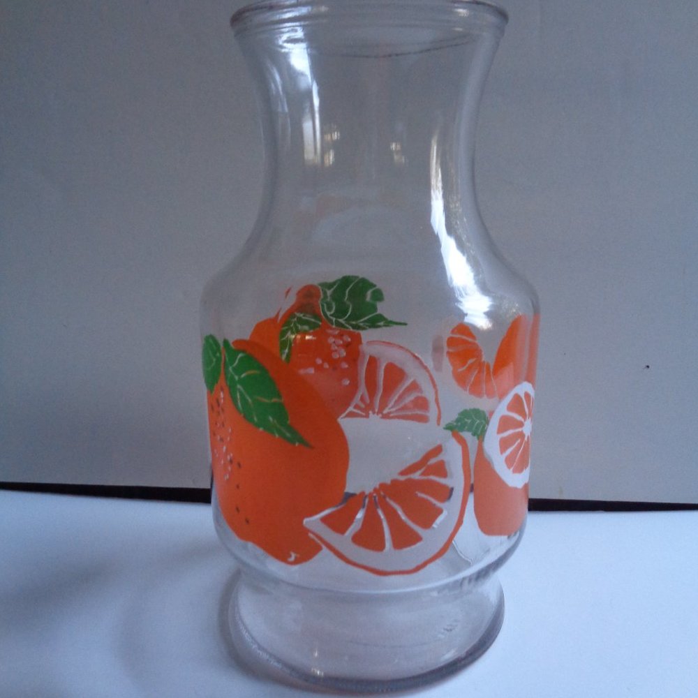 Vintage Orange Juice Beverage Carafe Pitcher